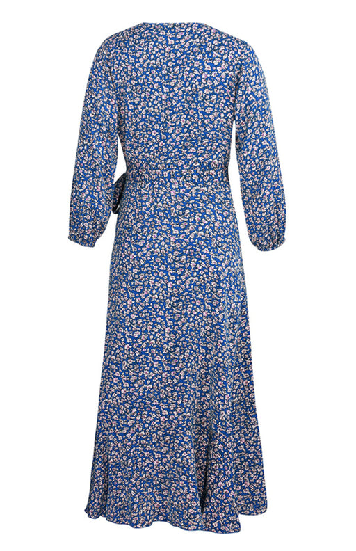 Bohemian Blossom Cross Neck Dress - Breezy Rayon Fabric