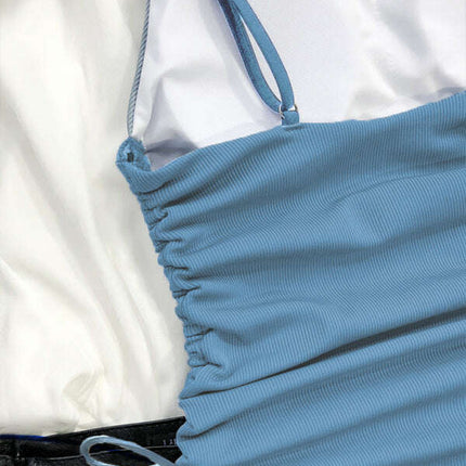 Women's One-Piece Drawstring Swimsuit