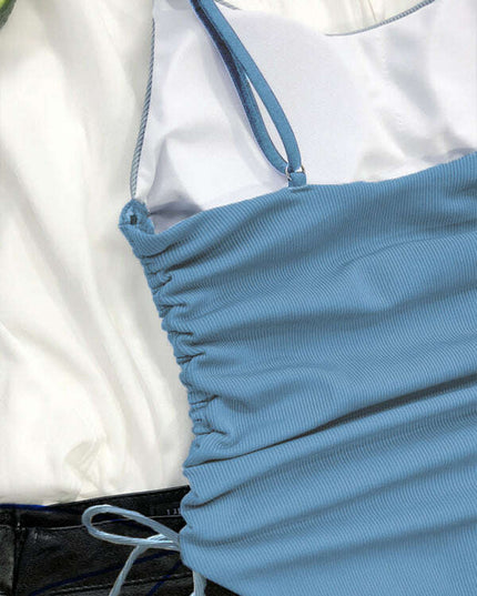 Women's One-Piece Drawstring Swimsuit