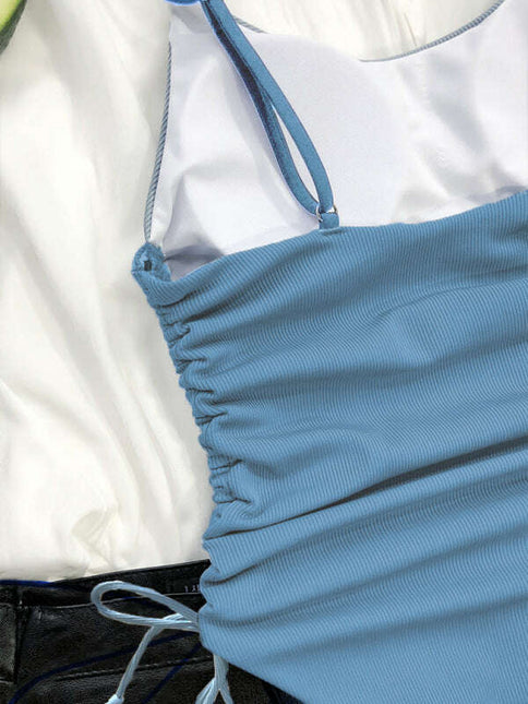 Women's One-Piece Drawstring Swimsuit