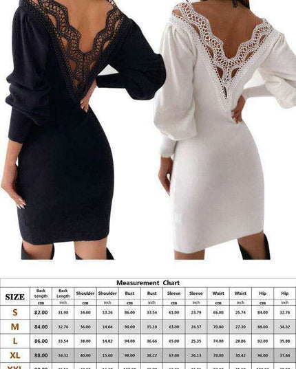 Allure Lace Backless V-Neck Sundress with Exquisite Cutouts