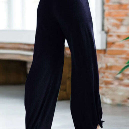 Women's Casual Casual Knit Trousers Tied Open Slits