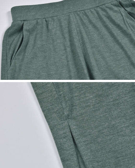 Women's Casual Casual Knit Trousers Tied Open Slits