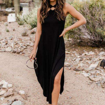 Bohemian Halter Maxi Gown - Stylish Summer Dress for Women