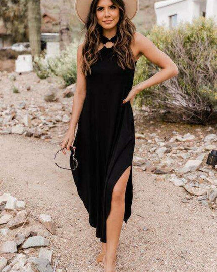 Bohemian Halter Maxi Gown - Stylish Summer Dress for Women