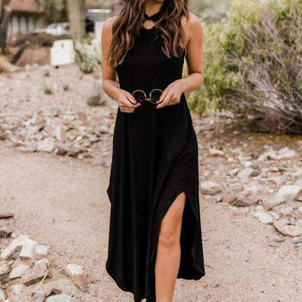 Bohemian Halter Maxi Gown - Stylish Summer Dress for Women