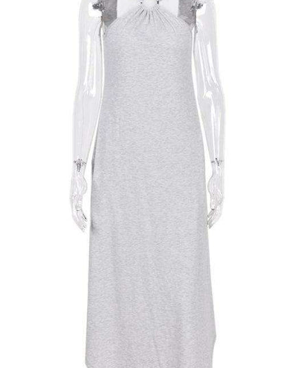 Bohemian Halter Maxi Gown - Stylish Summer Dress for Women