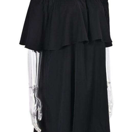 Sunkissed Bohemian One-Shoulder A-line Dress with Flounced Sleeves