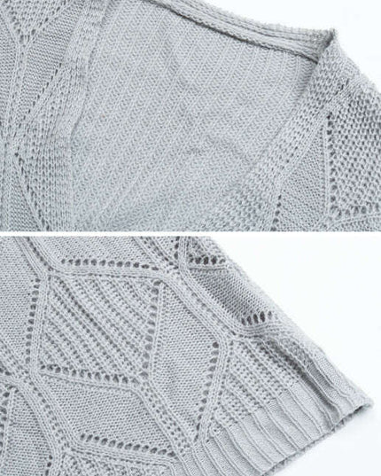 Ladies Fashion Thin Twist Sweater Cardigan