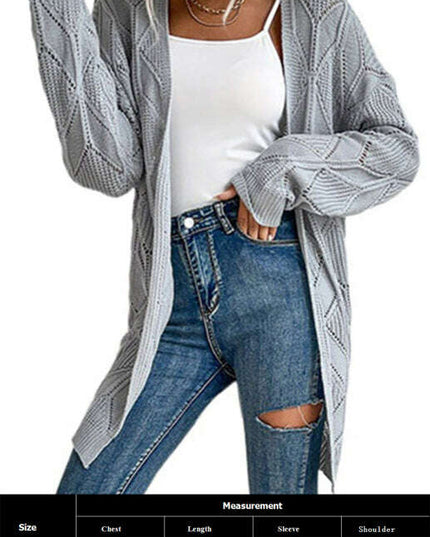 Ladies Fashion Thin Twist Sweater Cardigan