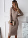 Cozy Chic Polyester Long Sleeve Dress