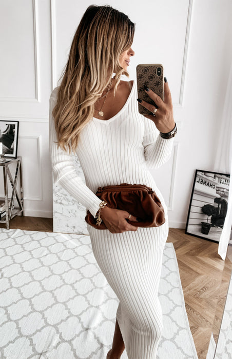 Cozy Chic Polyester Long Sleeve Dress