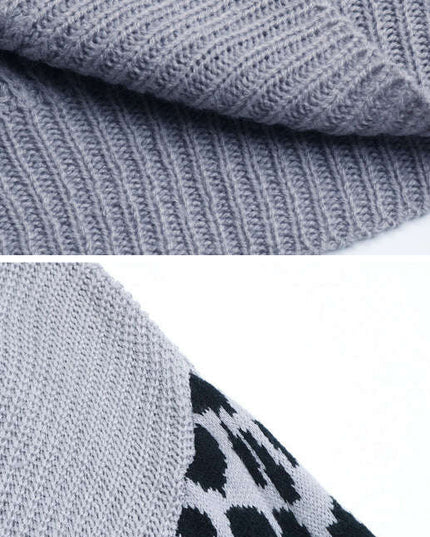 Women's Knit Leopard Cardigan Sweater Jacket