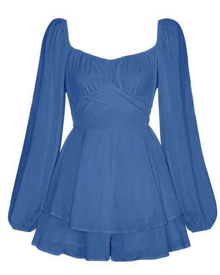 Bohemian Flutter Sleeve Jumpsuit Shorts