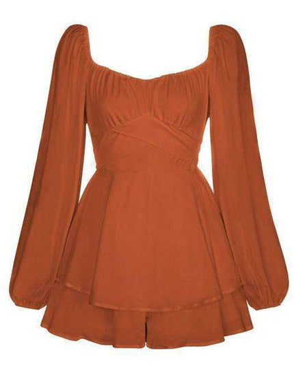 Bohemian Flutter Sleeve Jumpsuit Shorts