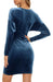 Sultry Velvet V-Neck Bodycon Dress with Chic Split Detail - Perfect for Evening Affairs!