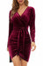 Sultry Velvet V-Neck Bodycon Dress with Chic Split Detail - Perfect for Evening Affairs!