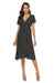 Polka Dot Print Vintage Style V-Neck Summer Dress