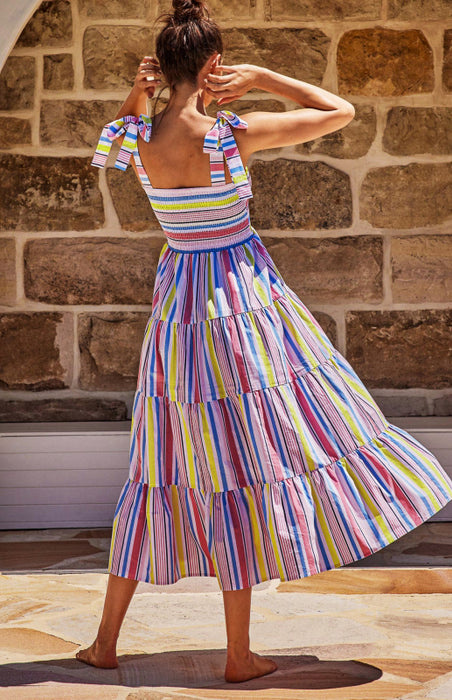 Women's Bohemian Pop Print Sleeveless Maxi Dress
