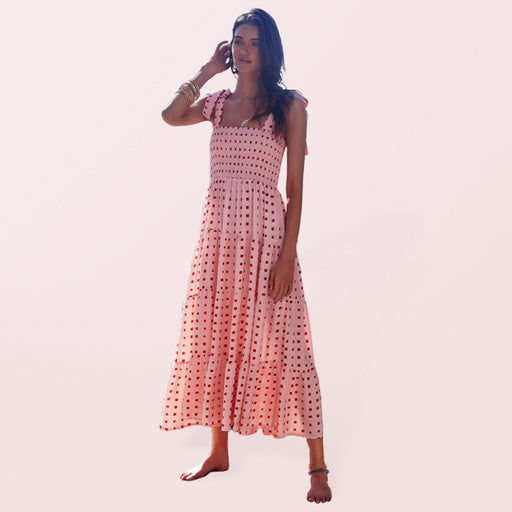 Women's Bohemian Pop Print Sleeveless Maxi Dress