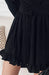 Elegant Solid Color Lace-Up V-Neck Dress with Stylish Embellishments