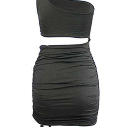 Seductive Lace-Up Bodycon Dress with Unique Hollowed Hip Details