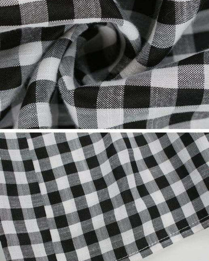 Chic Lattice Plaid Swing Dress - Women's Fashionable Outfit for Spring and Summer