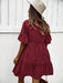 Elegant Viscose Dress with Solid Color for Women's Spring and Summer