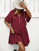 Elegant Viscose Dress with Solid Color for Women's Spring and Summer