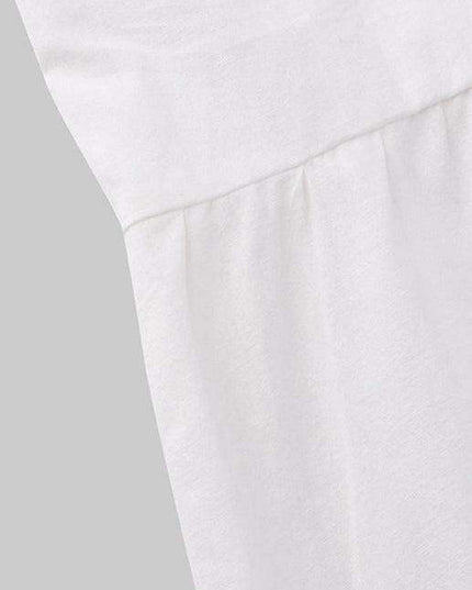 Chic Puff Sleeve Cotton Babydoll Midi Dress - Timeless Feminine Style