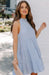Sleeveless Cotton Dress with Round Neck and Solid Color for Women