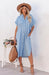 Chic Short Sleeve Button Up Dress with Pockets Ideal for Casual Outings