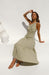 Elegant Off-Shoulder Women's Cotton Maxi Dress