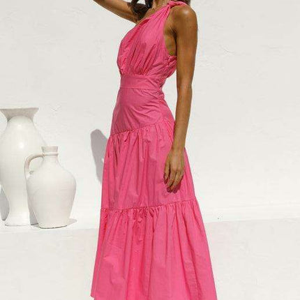 Chic Off-Shoulder Women's Cotton Maxi Dress