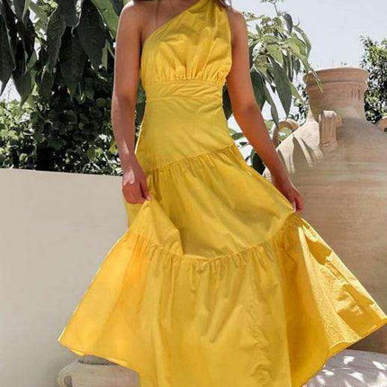 Chic Off-Shoulder Women's Cotton Maxi Dress