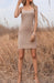 Chic Women's Sleeveless Knit Dress with Sling Pack