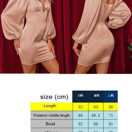 Chic Deep V-Neck Dress with Trendy Backpack Detail