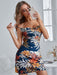 Floral Satin Slim Camisole Dress for Elegant Evenings