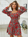 Floral Princess Sleeve Dress: Chic Woven Detail for Women