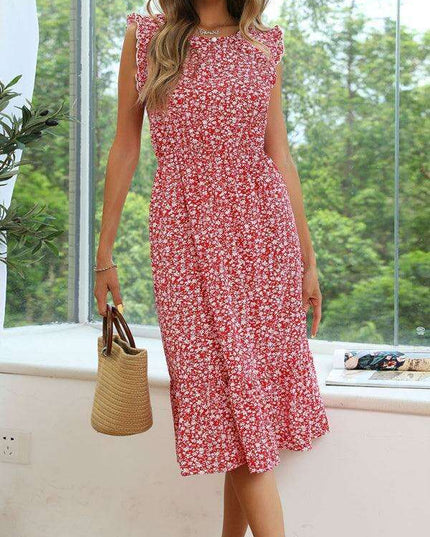 Chic Floral Sleeveless Dress for Effortless Sophistication