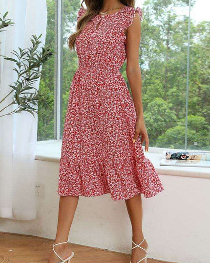 Chic Floral Sleeveless Dress for Effortless Sophistication