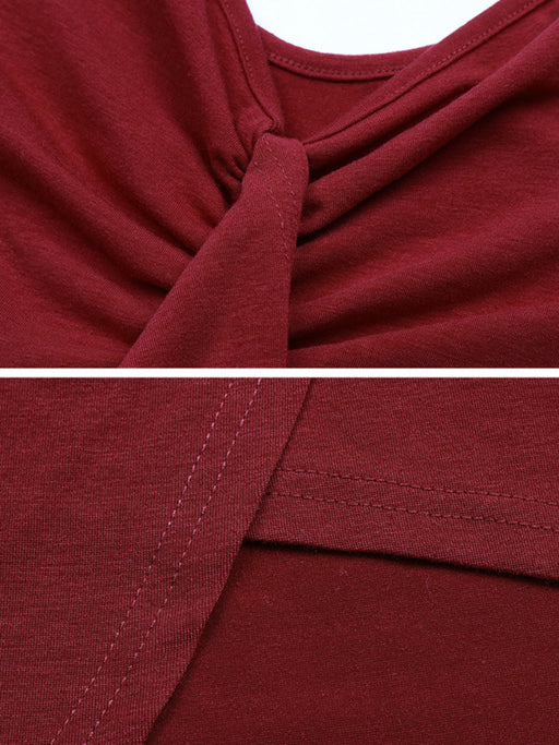 Unique Irregular Hem Polyester Slip Dress with Solid Color Design