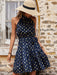 Blue Summer Halterneck Dress - Stylish and Chic