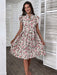 Elegant Mid-Length White Dress with Retro Skirt Print - Perfect for European and American Summers