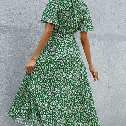 Vibrant Green Cowgirl Slim Fit Western Dress