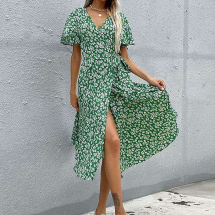 Vibrant Green Cowgirl Slim Fit Western Dress