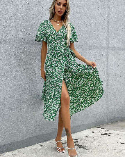 Vibrant Green Cowgirl Slim Fit Western Dress