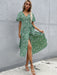 Green Cowgirl Chic Slim Fit Dress for Women