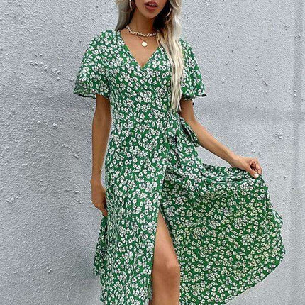 Vibrant Green Cowgirl Slim Fit Western Dress
