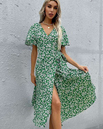 Vibrant Green Cowgirl Slim Fit Western Dress